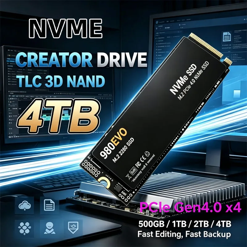 980 EVO SSD NVMe M2 500GB SSD 1TB 2TB 4TB SSD M.2 2280 PCIe3.0X4 Internal Solid State Drive Disk for Laptop Desktop PC