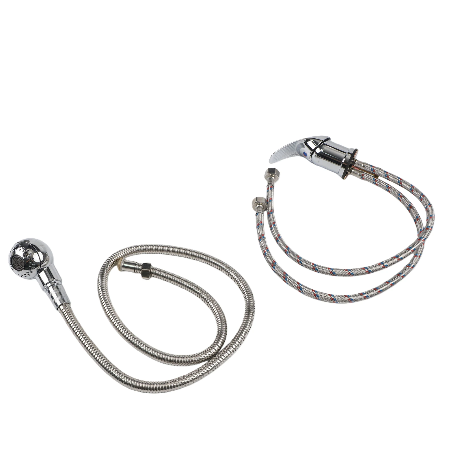 2pcs Barber Shop Shampoo Faucet Tousle Salon Shampoo Bed Hot And Cold Faucet Switch With Shower Hose Punch Bed Accessories ﻿