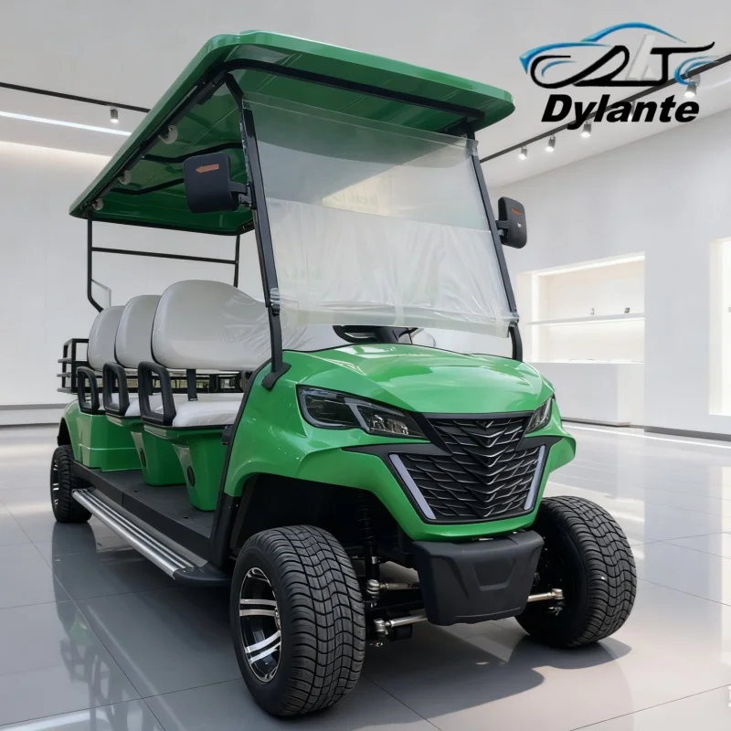 Dedicated To Attractions 60V 72V Lithium Battery Electric Golf Cart Multi-Color Light Flashing Golf Cart Scenic Sightseeing Car
