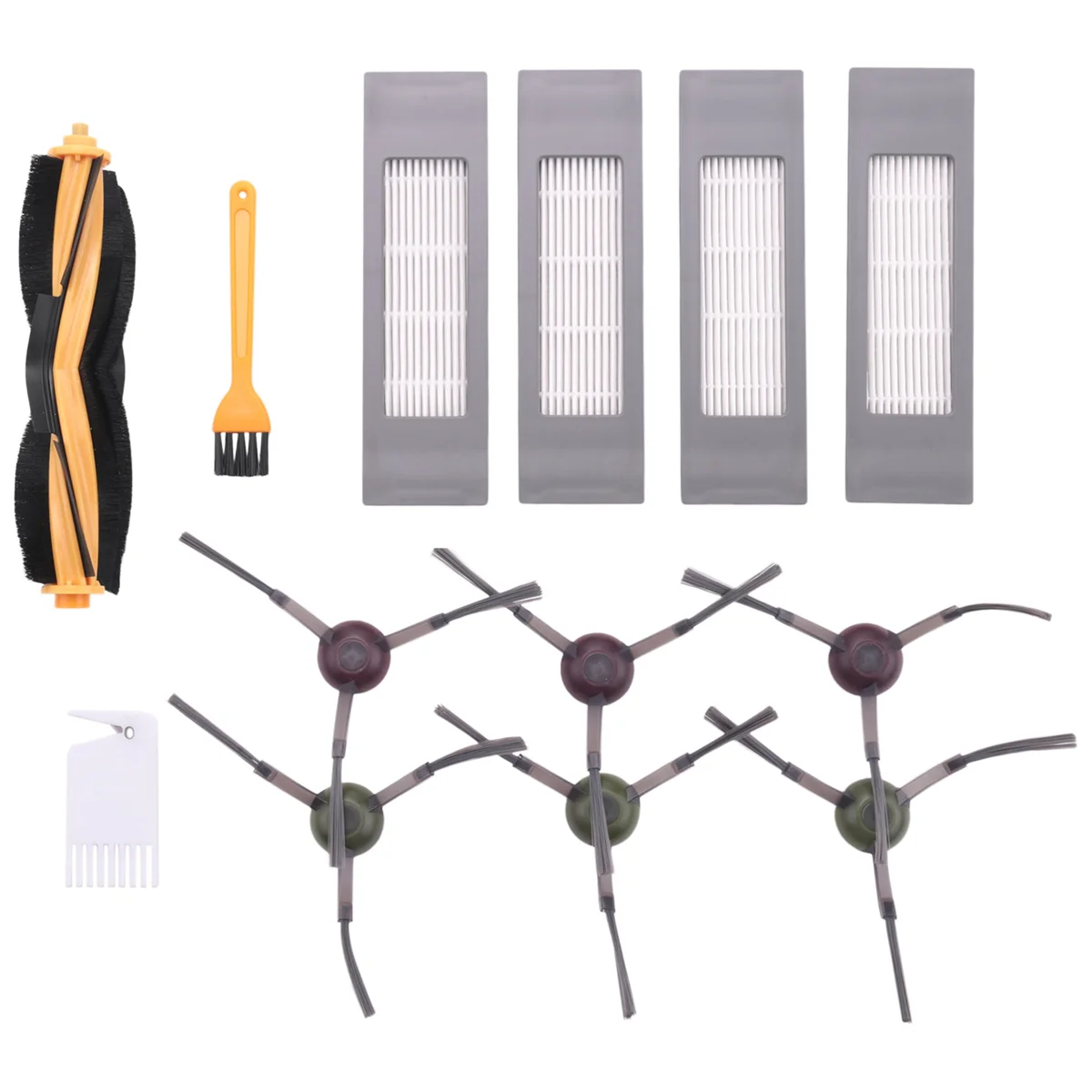 13PCS สําหรับ ECOVACS DEEBOT OZMO T8 T9 N8Pro AIVI หุ่นยนต์เครื่องดูดฝุ่นถุงเก็บฝุ่นกรองทิ้ง Mop ผ้าอุปกรณ์เสริม