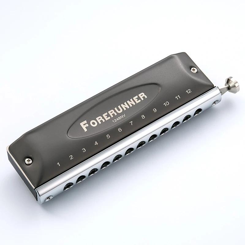 EAST TOP ET12 Chromatic Harmonica For Adults and Professionals with Unique Modern Design, Red Color with forerunner