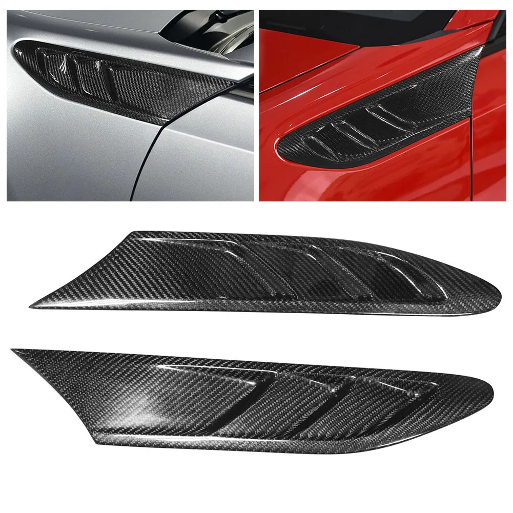 

2pcs Car Carbon Fiber Side Fender Fin Vent Fender Vent Trim For Toyota 86 GT 12-20 For Su Baru BRZ 12-20 For Scion FR-S 12-20