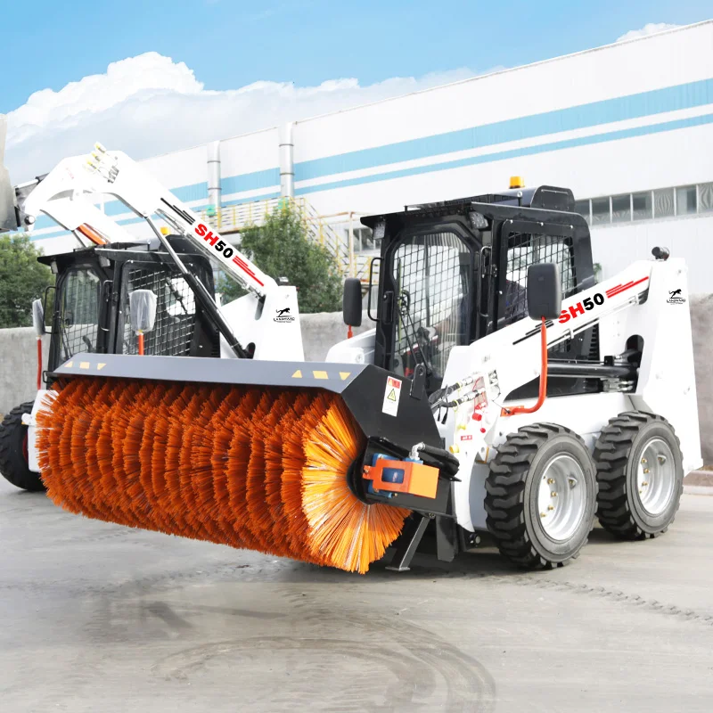 EPA EURO5 Wholesale Mini Skid Steer Loader 2500kg Small Wheel Mini Loader 1 Ton China Mini Skid Steer Loader do użytku domowego Dostosowane