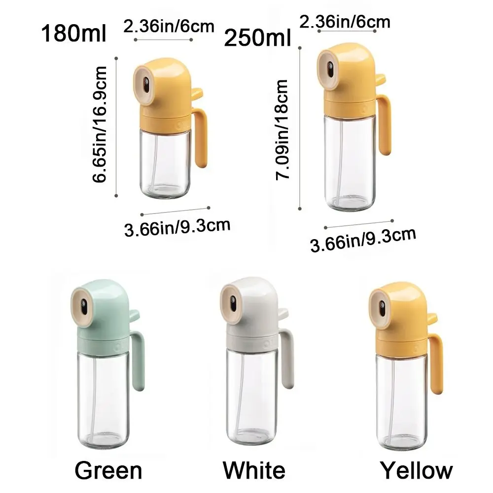 Practical Glass Oil Spray Bottle Quantitative Leak-proof Oil Mister Food-grade Oil Dispensers Salad