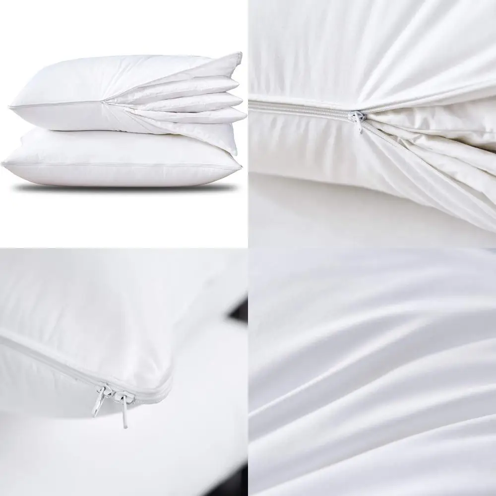 

Adjustable Layer Goose Feather Pillow with 100% Soft Cotton Cover, Suitable for Side, Back, and Stomach Sleepers