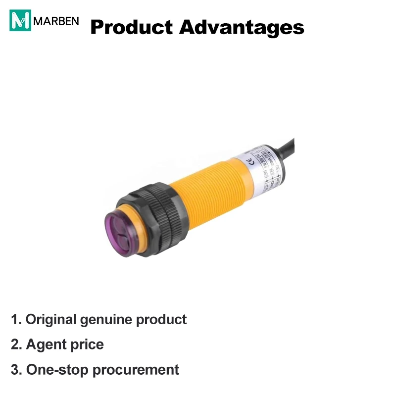 E3F-DS30P M18 Diffuse Reflective Photoelectric Sensor 30cm Adjustable DC6-36V PNP NO NC Proximity Switch