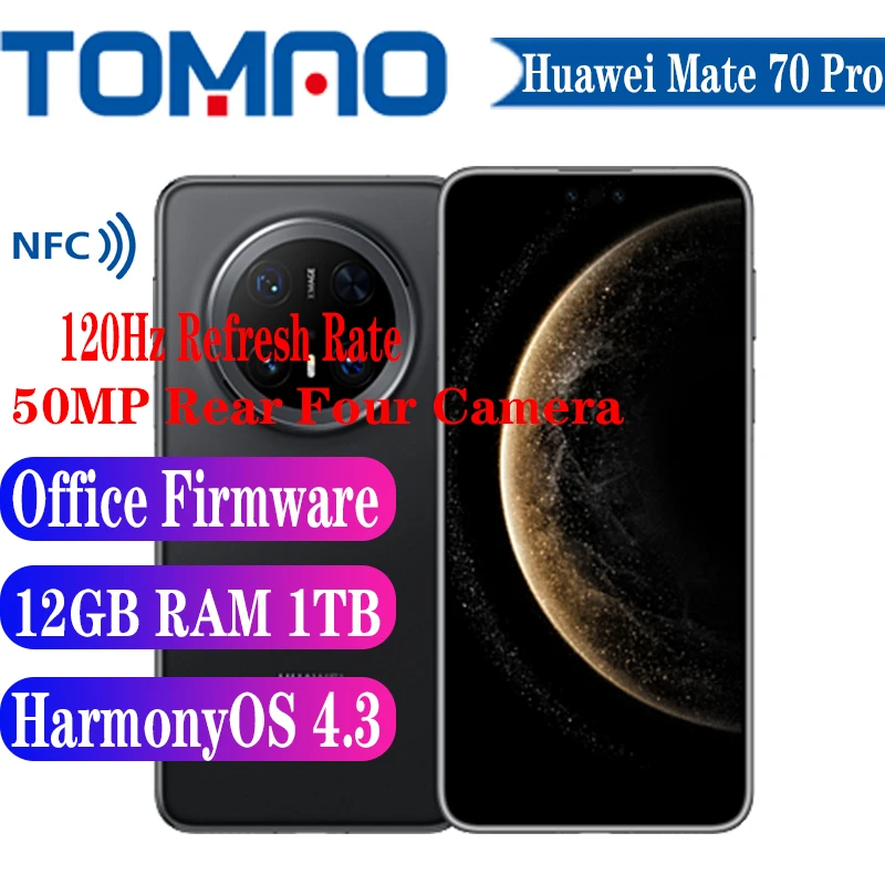 New Original Huawei Mate 70 Pro Mobile Phone 6.9“ 120Hz  50MP Rear Four Camera 5500mAh 100W Wired 80W Wireless HarmonyOS 4.3 NFC