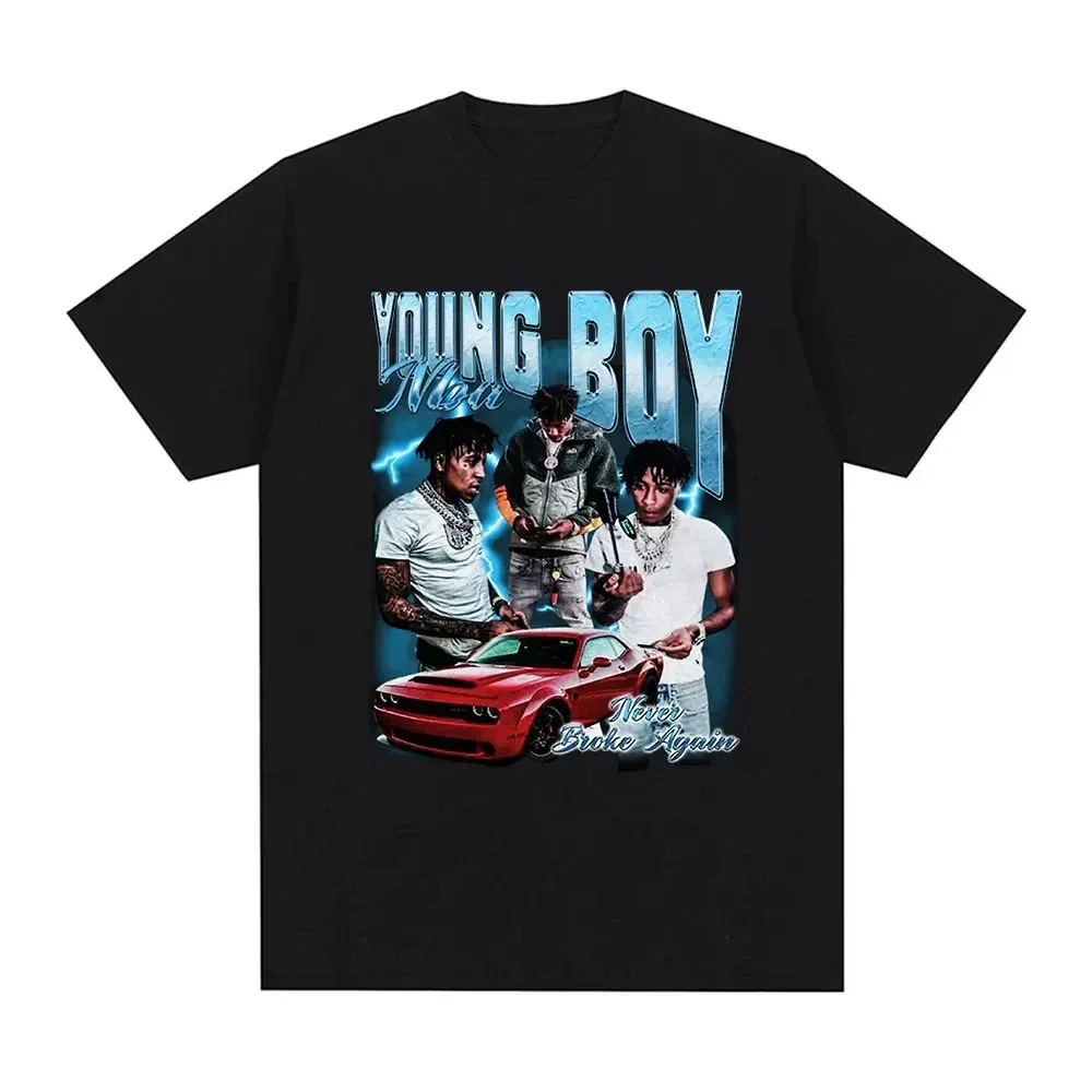 

Rapper YoungBoy Never Broke Again T-shirthigh-quality Aesthetic Short Sleeved Oversized Tshirt Male and Female Hiphop Retro