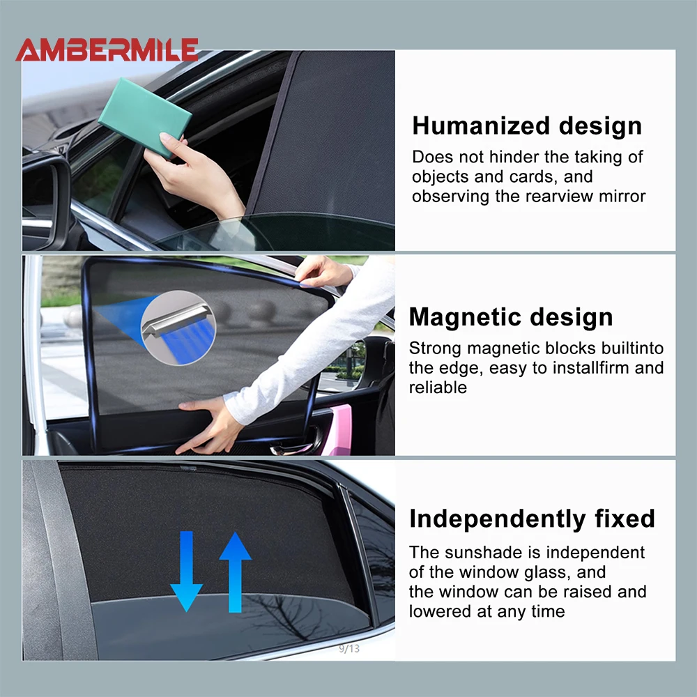 For Mini Cooper U25 Countryman F65 F55 Clubman J01 EV Mesh Cover Side Window Sunshade Magnetic Shade Blind Car Accessories