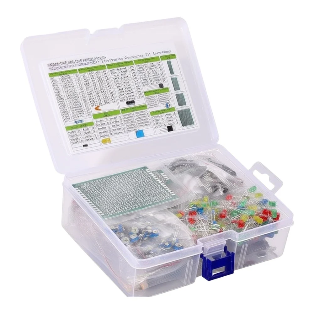 For Arduino Compatible and For Raspberry Pi Compatible 1818PCS Component Kit with 1/4W 1% Resistors 50V Capacitors