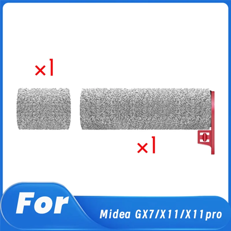 

Эффективная роликовая щетка для мытья полов Midea X11/X11 Pro/GX7, запасные части, сегментированная роликовая щетка с пухом в сборе