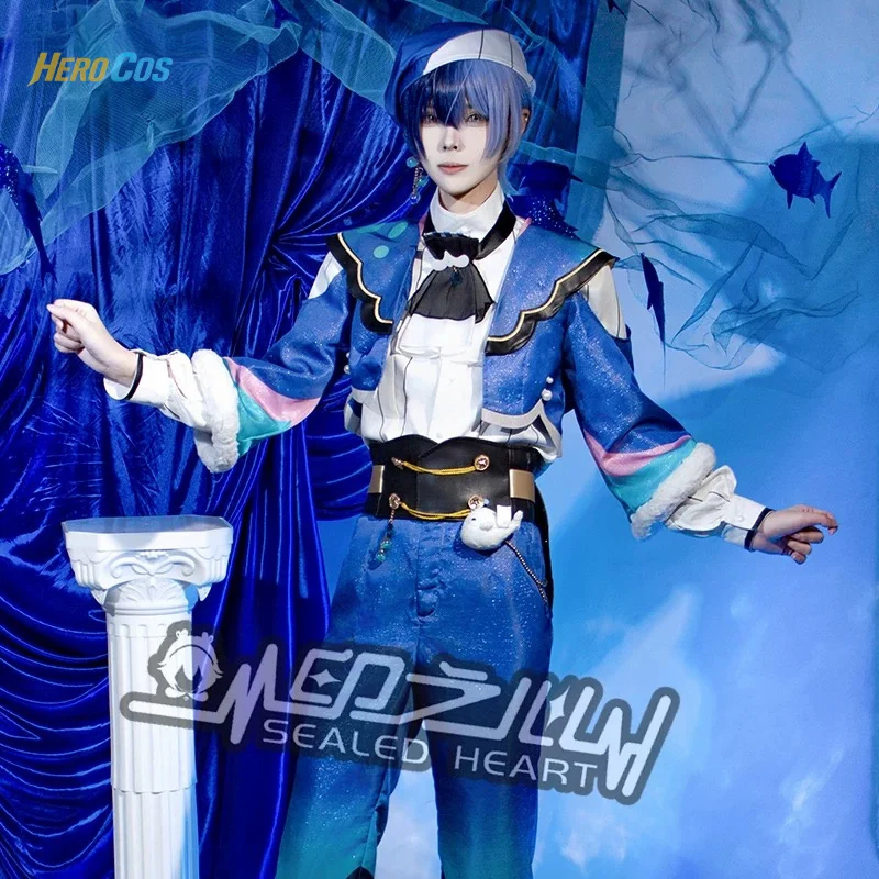 

Touya Aoyagi Cosplay Project Sekai Colorful Stage Costume PJSK Tail Hat Whale Suits Halloween Party Role Play Outfit
