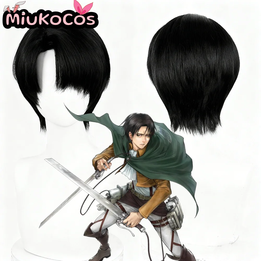 EN STOCK Levi Ackerman Capitán Levi Cosplay peluca MiukoCosplay Anime ataque a los Titanes Cosplay