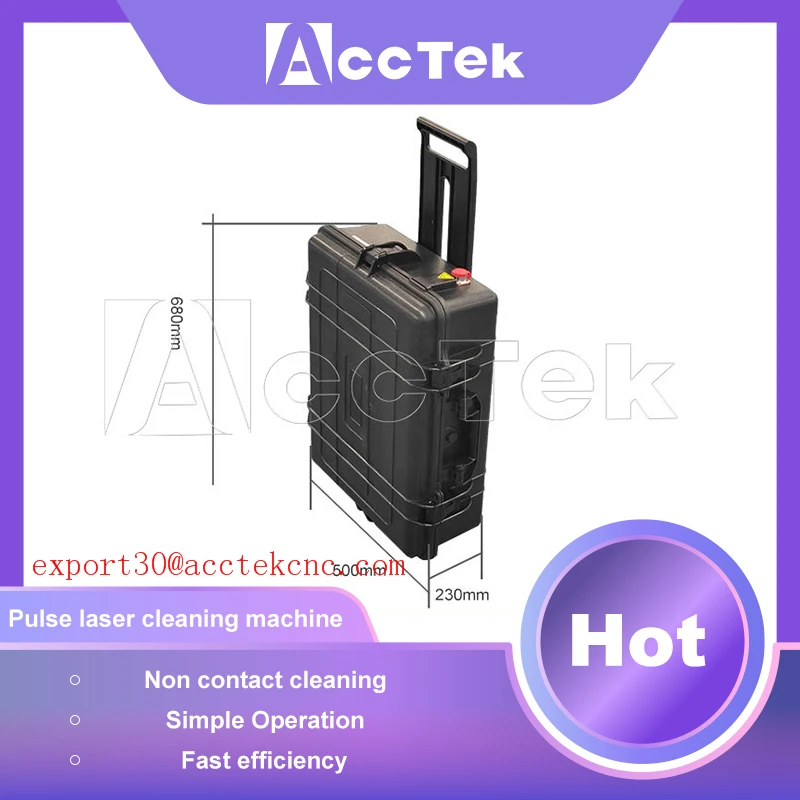 100W 200W 300W 500w Portable Suitcase Pulse Laser Cleaning Machine Metal Rust Removal Laser Cleaner Qil Stains And Paint