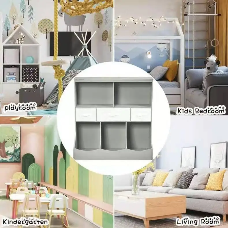 Multifunction Baby Indoor Bookshelf  Storage Box Cabinet Children Toys Storage Book Shelf Bookcase Kids Furniture