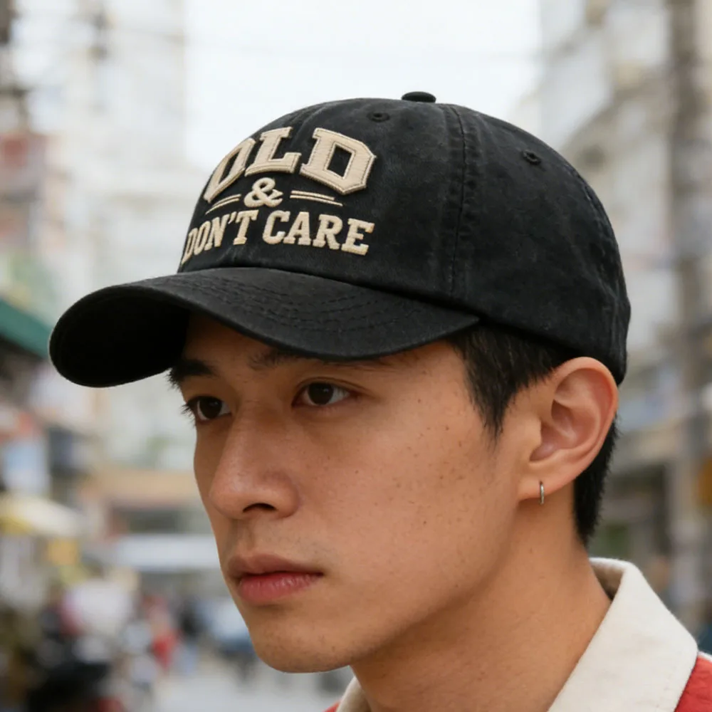 

Baseball Caps Letter OLD Dont Care Embroidery Retro Washed Cotton Baseball Cap For Men Women Snapbacks Outdoor Sport Sun Hat