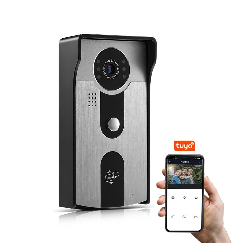 SmartYIBA Tuya WIFI Smart Video Intercom MetaL Case1080P IP Doorbell Video Suveillance HD Camera RFID Unlock Door Access Kit