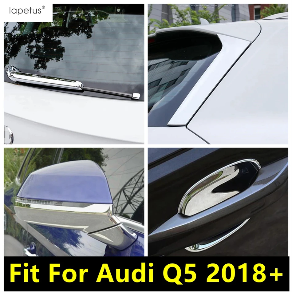 

Car Rearview Mirror Strip / Window Sequins / Rain Wiper / Handle Bowl Cover Trim ABS Chrome Accessories For Audi Q5 2018 - 2023