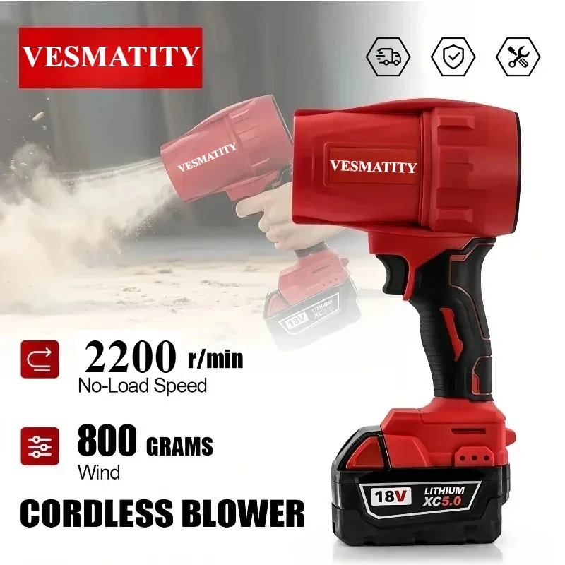 Electric Powerful Air Blower gun turbo Jet Fan Air gun Car Dryer Blowing Tools For Milwaukee Battery