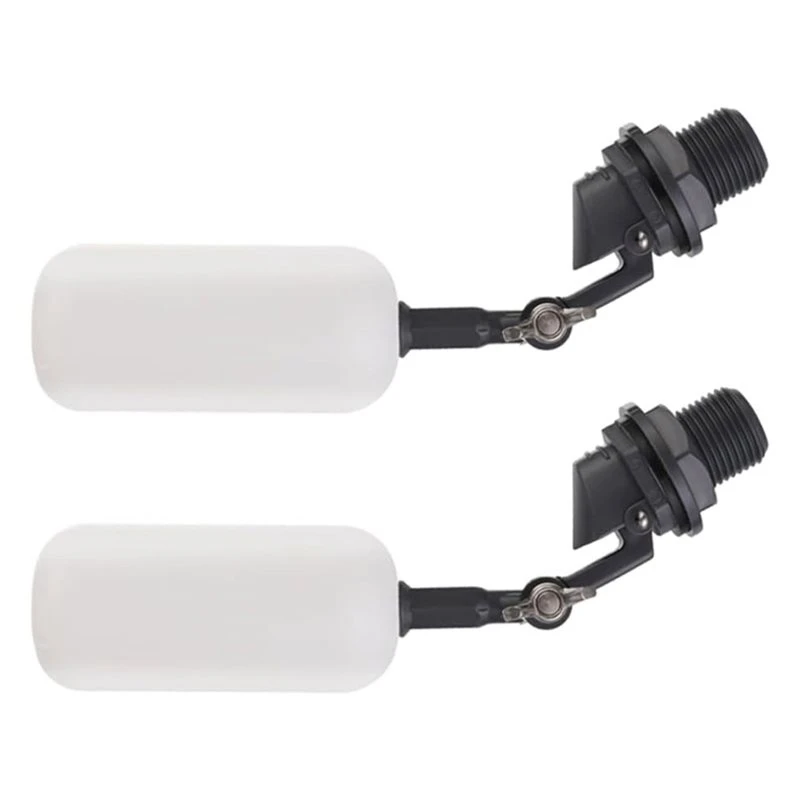 

AB13-Automatic Water System Filler, Float Valve 2 Pcs, 1/2 Inch Thread Adjustable Arm Plastic Float Ball For Ponds