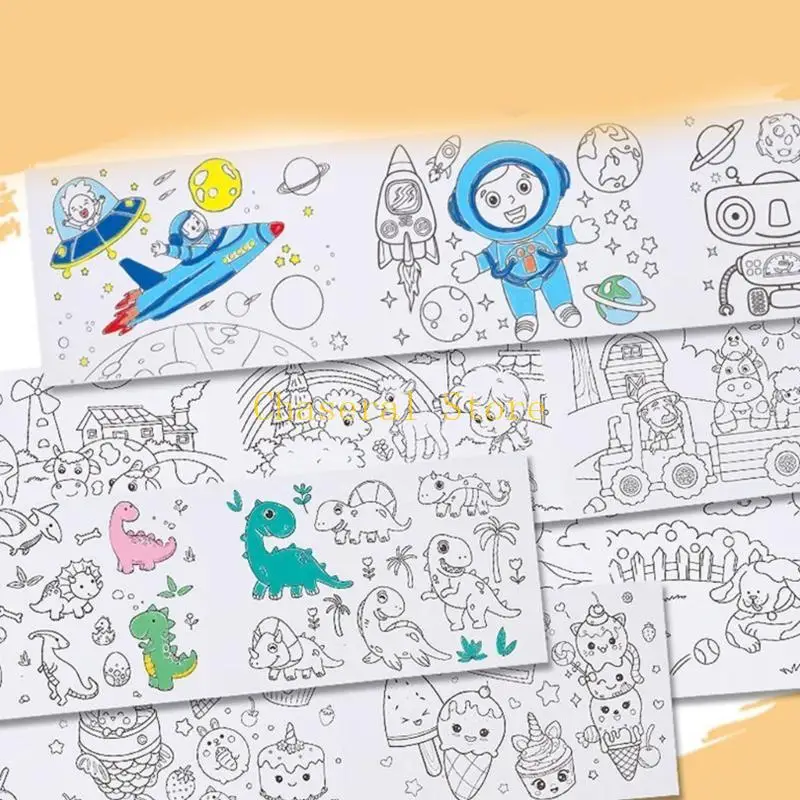 E7ce Creative Malvorlagenpapier Roll DIY für Kinder Malvorlagen Papier Rollen Ozean Thema