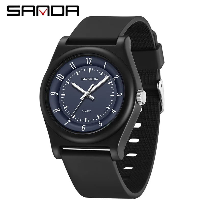 SANDA 6219 Student Quartz Horloge Eenvoudige Mode Lichtgevende Waterdichte Sport kinderklok Dunne Wijzerplaat Casual Mannen Vrouwen Horloge