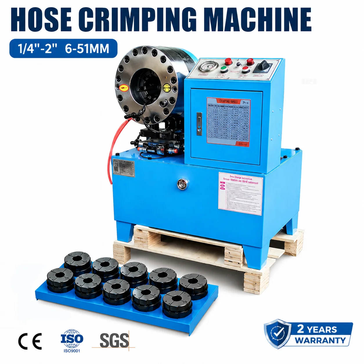 Factory Direct Sales, Preferential Prices,6mm-51mm High-quality Fully Automatic Hydraulic Hose Crimping Machine