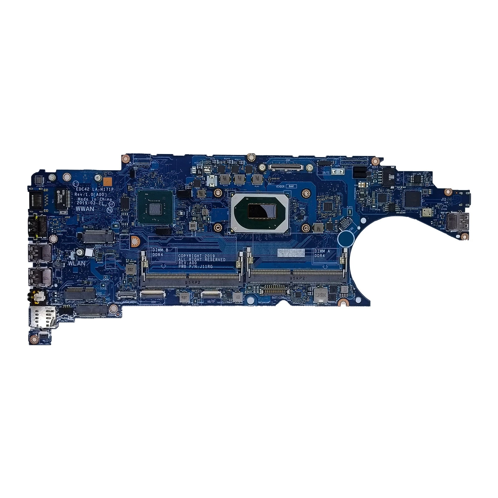 

LA-H171P для ноутбука Dell Latitude 5401, материнская плата i7-9850H i5-9400H, материнская плата 0C2HHF 077WN7