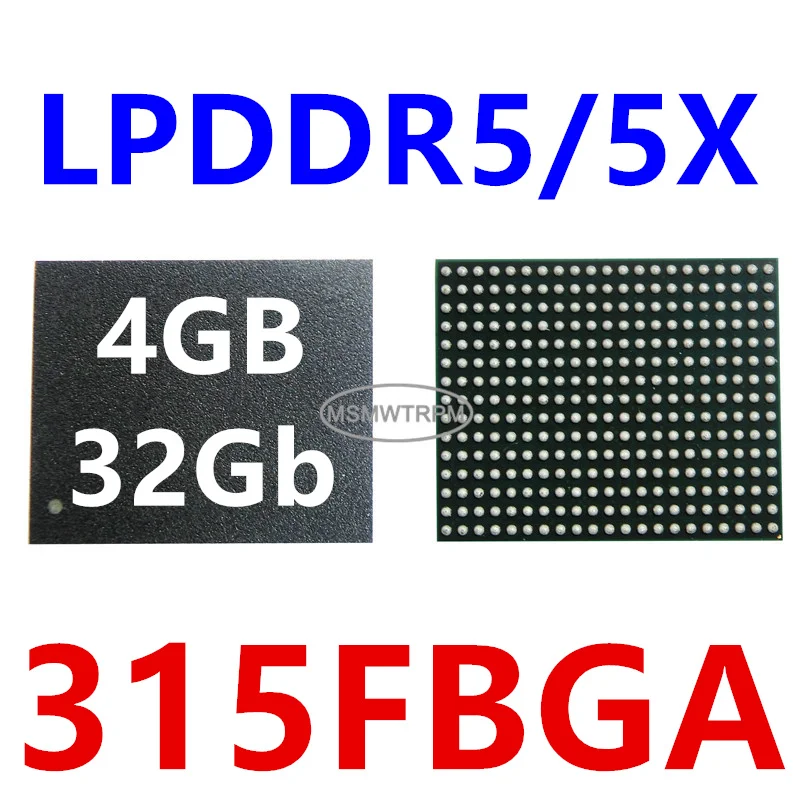 MT62F1G32D2DS-023 WT ES:F Z8FRC MT62F1G32D2DS-023 WT:A D8BXM LPDDR5 4GB 8533Mbps 315FBGA 32Gb 메모리 칩 IC 집적 회로