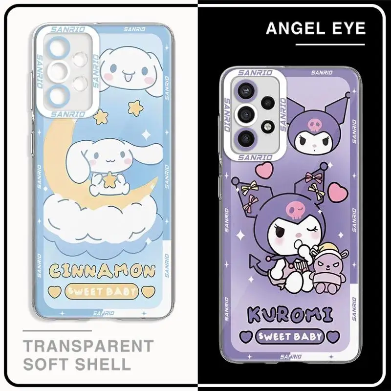 Cute Melody Kuromi Sanrio Case for Samsung Galaxy A15 A73 A72 A53 A52 A42 A32 A23 A22 A24 A13 4G A12 A11 5G Transparent Cover