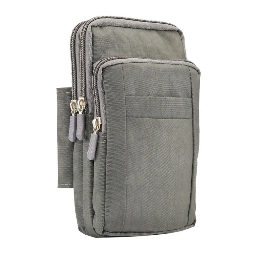 

Waist Belt Outdoor Phone Pouch Carrying Case Three Layers Cell Phone Holster Storage Bag Nylon Smartphone Bag Mobile Phone Bag