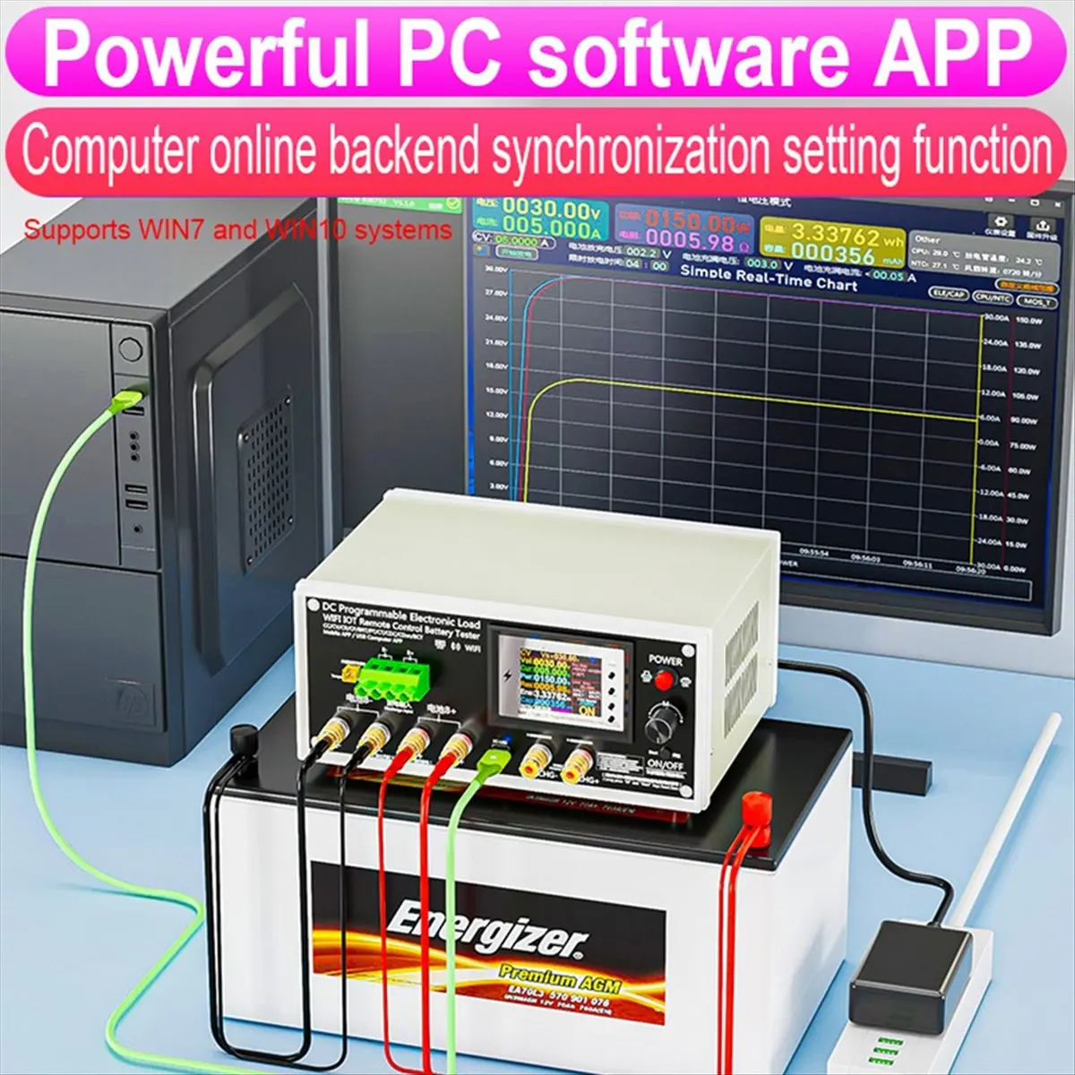 

WiFi Tuya 200V 50A DC Electronic Load USB Tester High Resolution Battary Capacity Monitor Charging Discharge Tools 450W