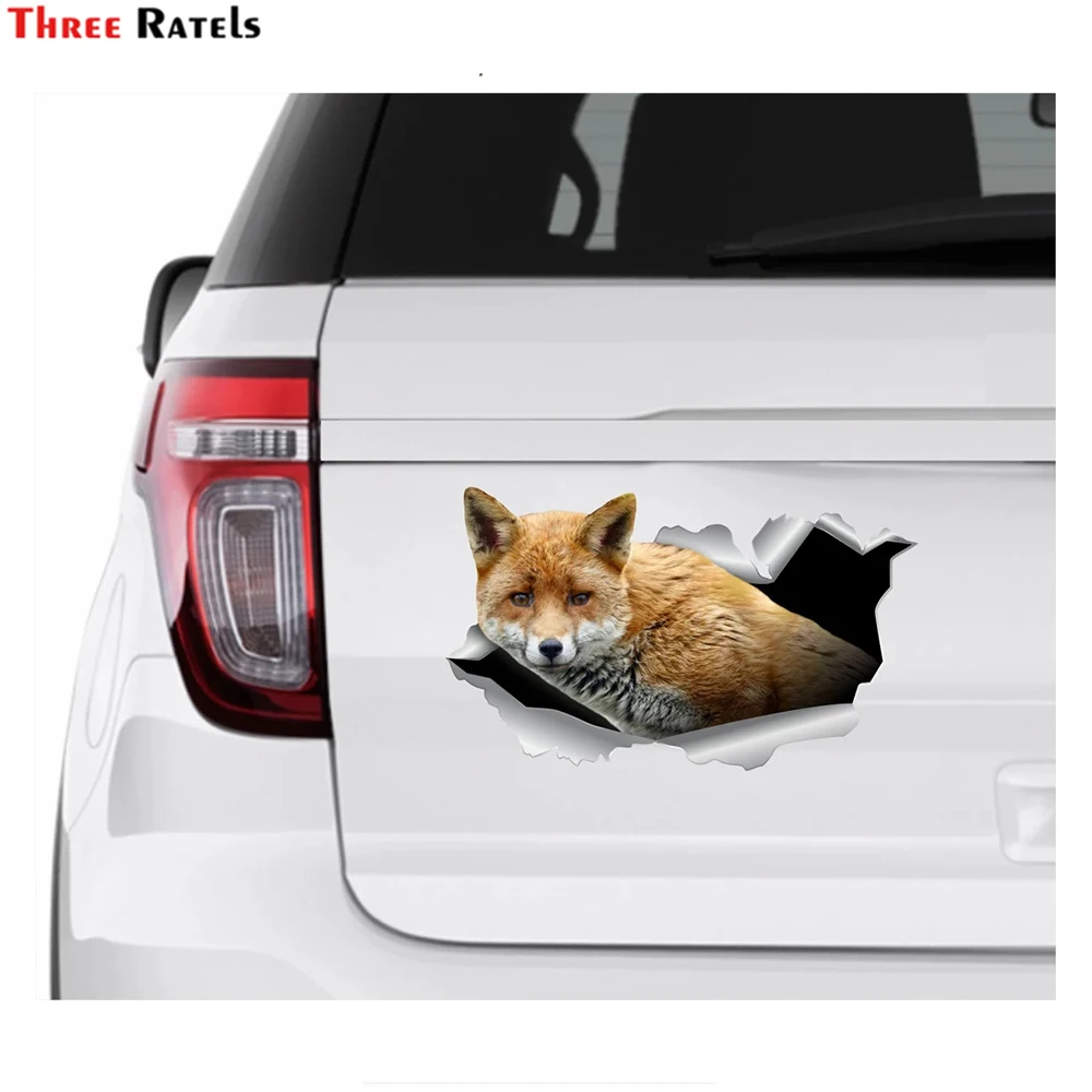 Three Ratels i562 cute forest Fox animals car sticker for laptop luggage personalized anti scratch film