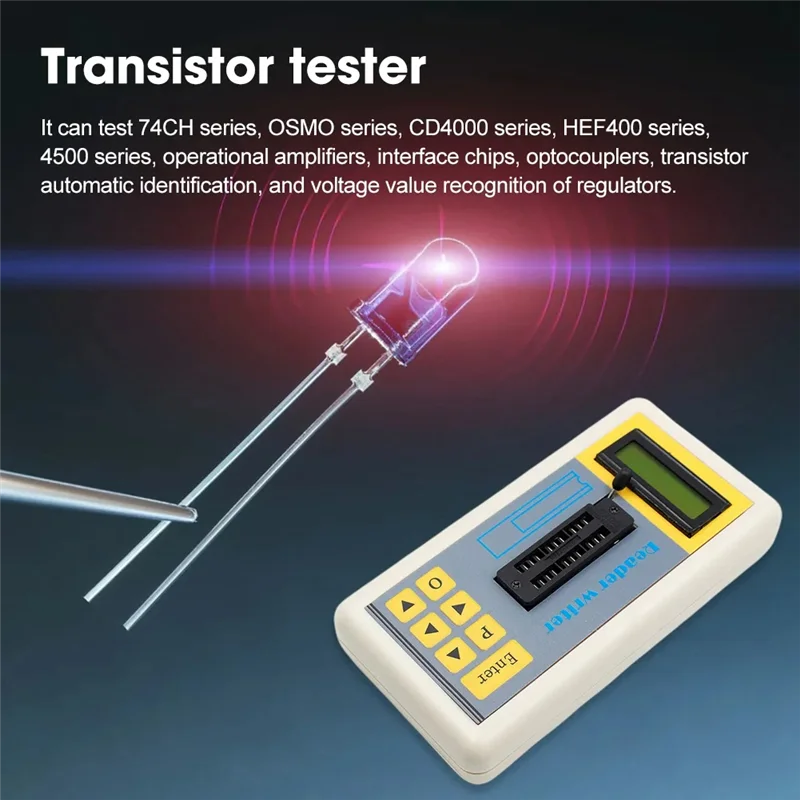 

AA81-Integrated Circuit Tester Multi-Function Portable Convenient IC Tester Transistor Ntegrated Circuit IC Tester,1Pcs Durable