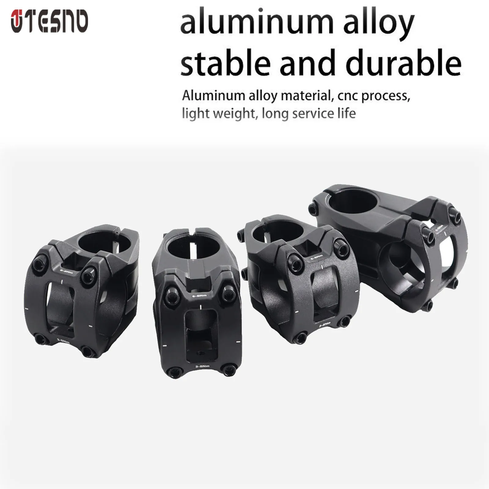 

TESNO Bike Stem Road MTB Handlebar Stem 31.8mm Fork 28.6mm CNC Aluminum Alloy Bike Parts High-strength Short Bike Stem Cycling