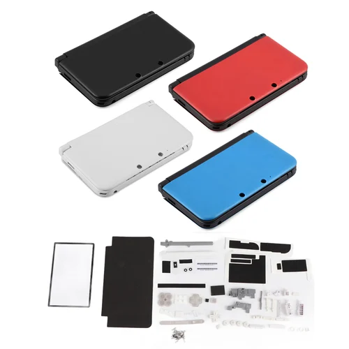 Piezas de reparación de carcasa de carcasa completa, Kit de reemplazo de carcasa de cubierta frontal y trasera de fijación completa para funda NIntendo New 3DS XL