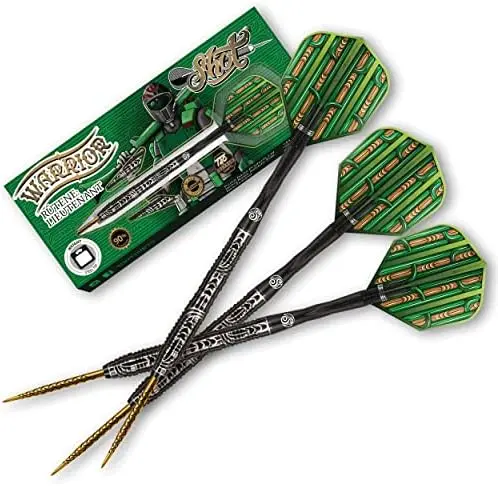 

Darts Warrior Rutene 90% Tungsten Pro Throwing Darts Steel Tip Set, Professional \u2013 New Zealand \u2013 Designed Dart Flight