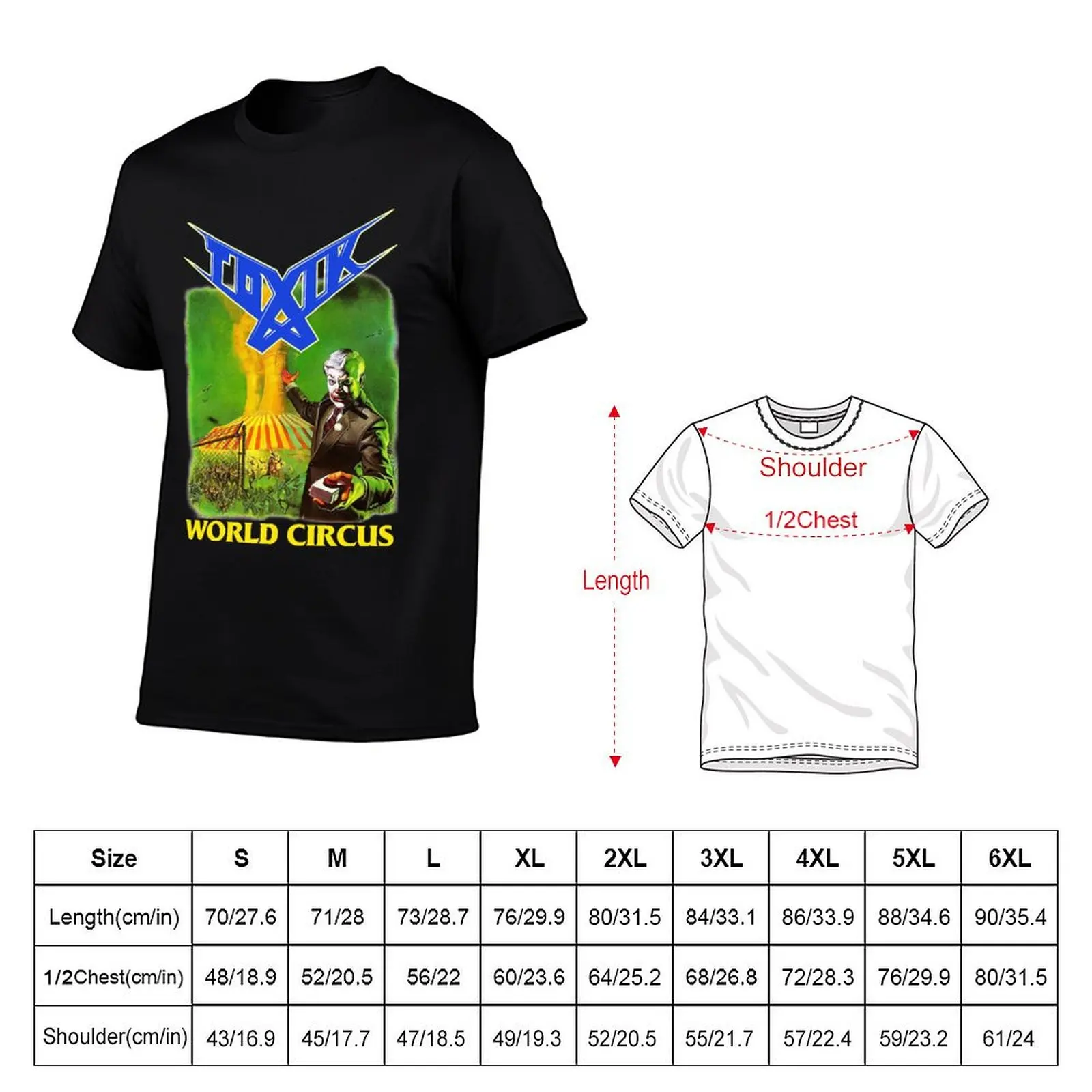 World Circus Album Art by Toxik T-Shirt Plus Size Comfort Fit Tee