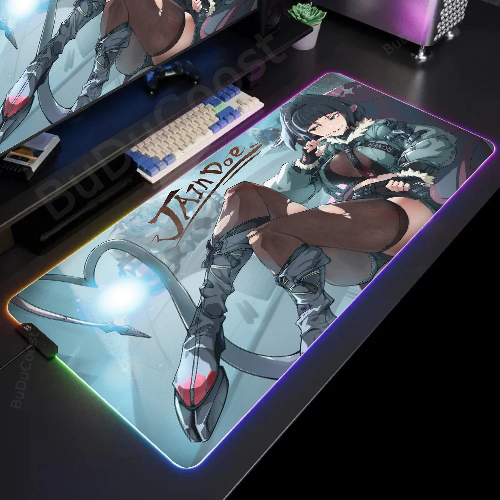 

Zenless Zone Zero Jane Doe electronic sports Office HD Printing Desk Mat Gaming RGB XXL Locking Computer Luminescence Mouse Pad