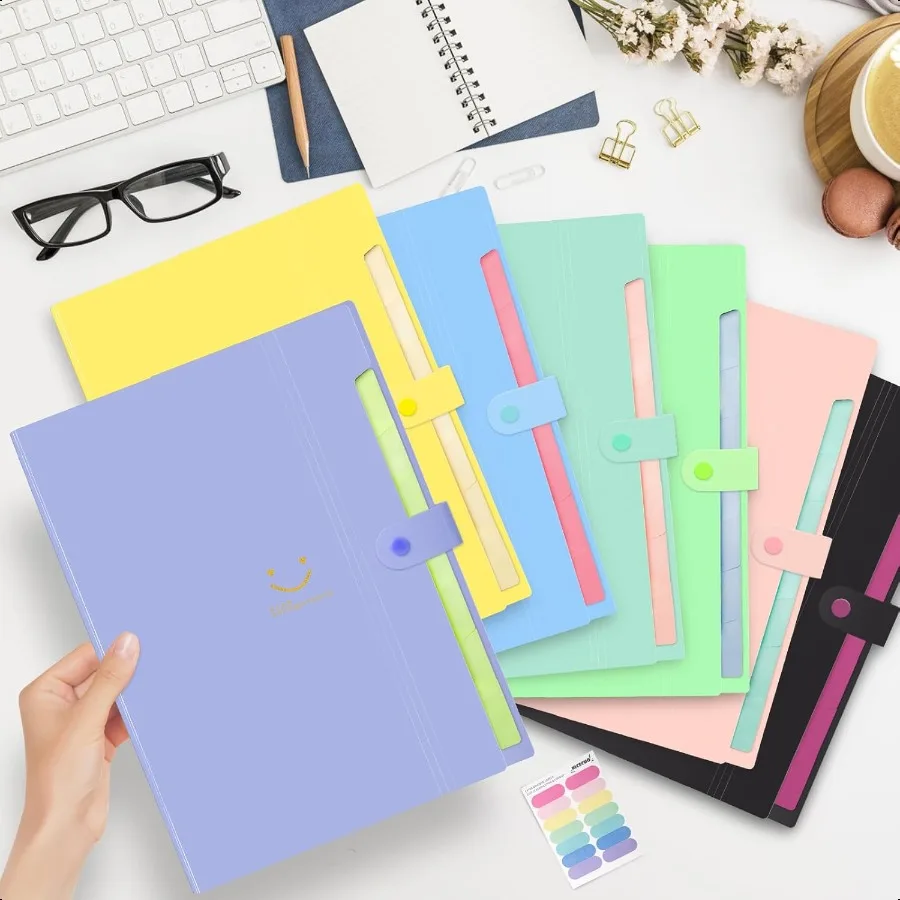 Expanding File Folder 8 Pockets Accordion File Organizer A4 Letter Size Paper Document Receipt Organizer Accordian Filing Folde