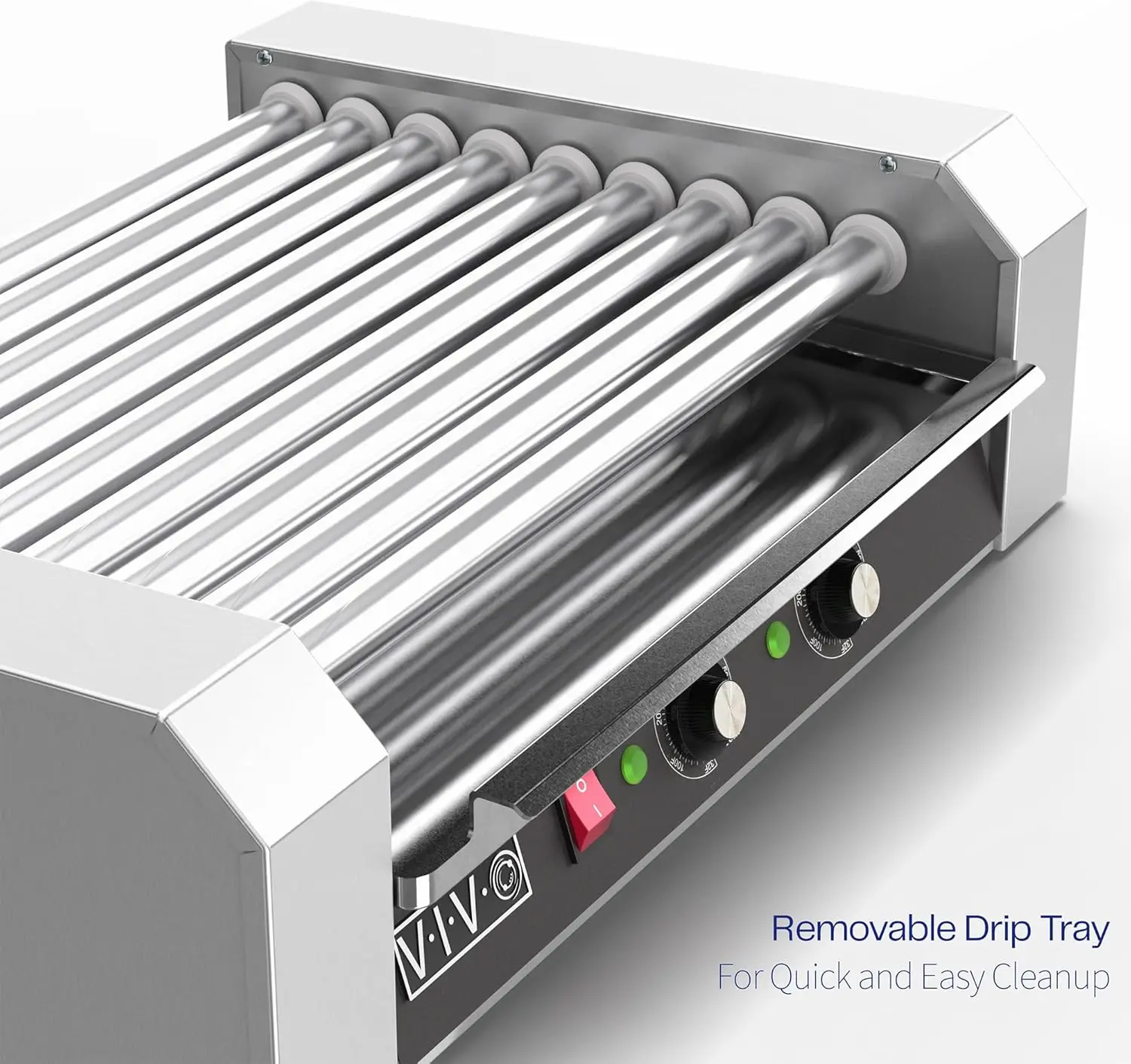 الكهربائية 24 هوت دوج 9 الأسطوانة شواء دفئا، الفولاذ المقاوم للصدأ، التجارية والمنزلية 1200 واط آلة الغذاء مقطورة شاحنة الغذاء