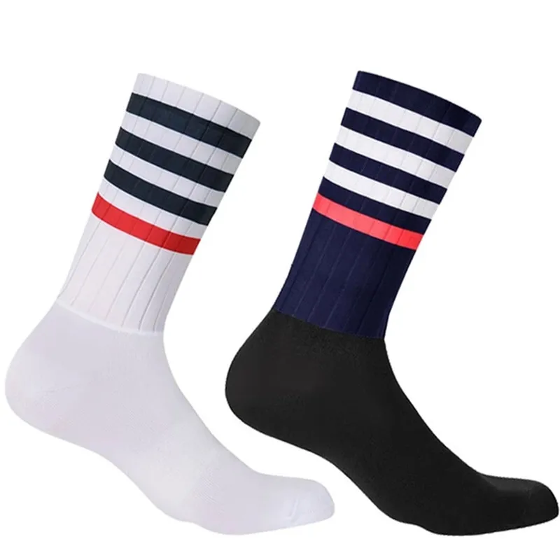 Chaussettes de cyclisme coordonnantes pour pilotes, moulure intégrale, haute technologie, compression de vélo, chaussettes de sport en plein air, 2024