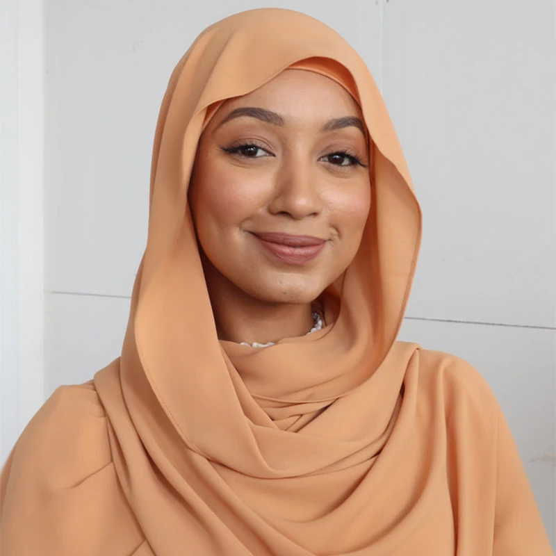 Nuovo design Hijab istantaneo hijab in chiffon elastico pesante spesso di alta qualità con sottosciarpa hijab interna