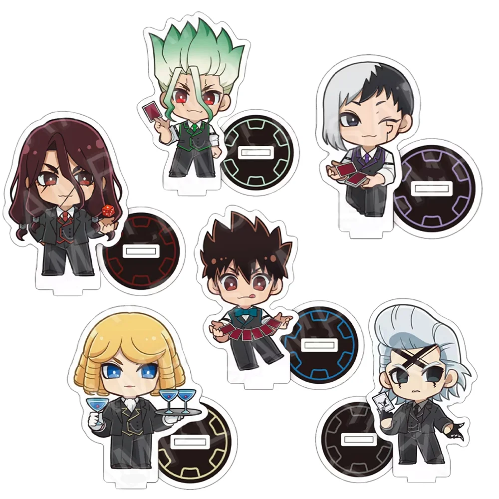 Dr.STONE Senku Ishigami 10cm Acrylic Stand Keychain Cute Anime Collectible Desk Decor Birthday Gift for Fans