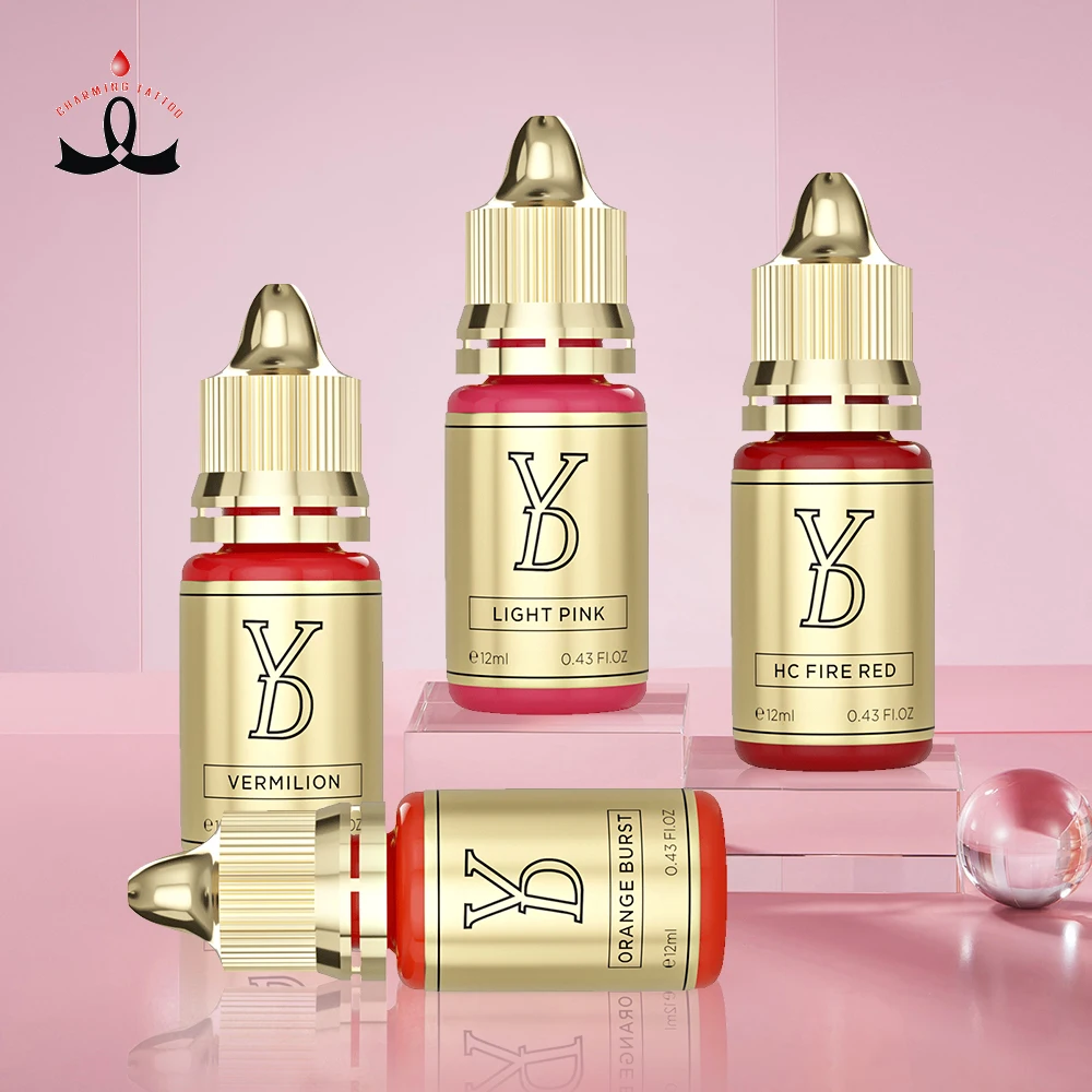 

YD Liquid Permanent Makeup 12ML Lip Pigment Tattoo Ink permanent makeup Microblading ink Eyebrows Lips Microblading Pigments