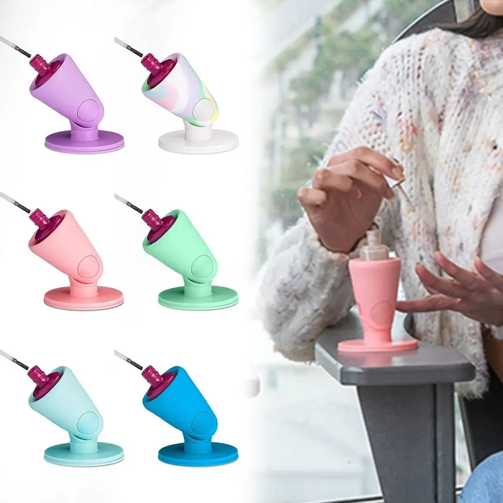 

Silicone Nail Polish Holder Rotatable Adsorption Type Nail Polish Bottle Stand Untippable Nail polish Base Nail Art Salon Tools