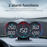 G17 HUD GPS Beidou Heads Up Display LCD Speedometer Slope Meter Car Water Oil Temp Alarm Overspeed Diagnotstic Speed Meter