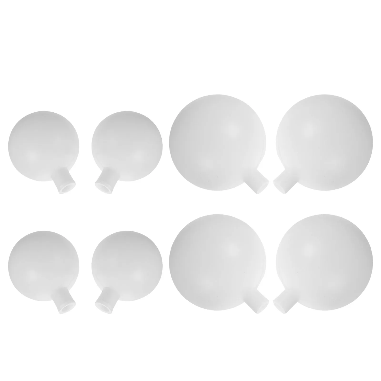 

8Pcs Globe Lampshade White Plastic Round Light Globe Size 3.14x2.36 Inch Spherical Lamp Shade for Wedding Pathway Aisle Lamp