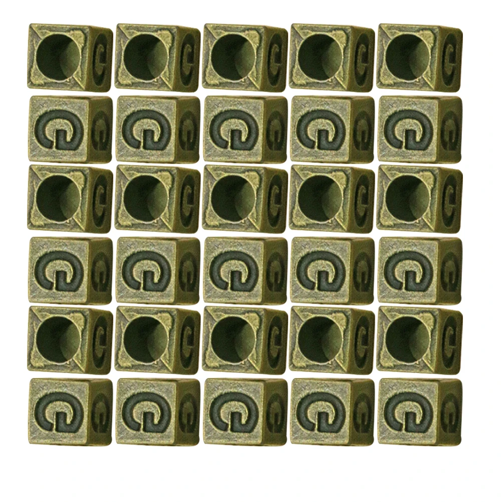 

100pcs Letter Spacer Beads for Bracelets Necklace Earrings Alloy Jewelry Making Diy Charms Large Hole Crafting Supplies
