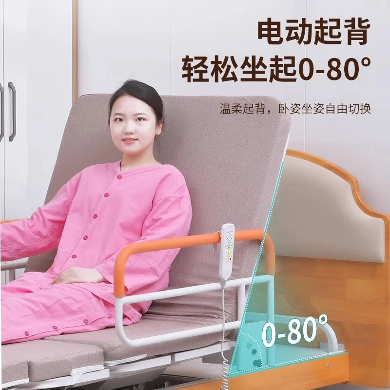 Multifunktionales Pflegebett, rotierender Lift, Hinterbeinlift, elektrische Fernbedienung